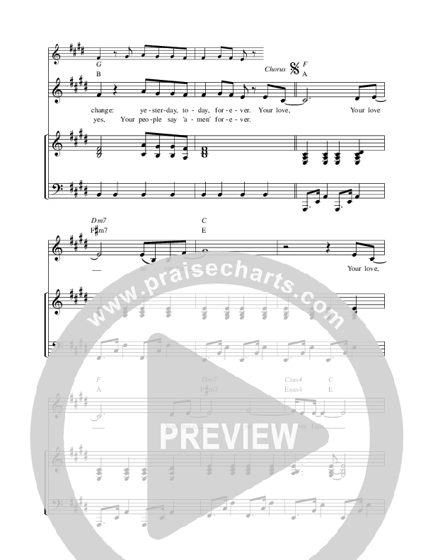 Sheet Music - Pender's Music Co.. Your Love Never Fails