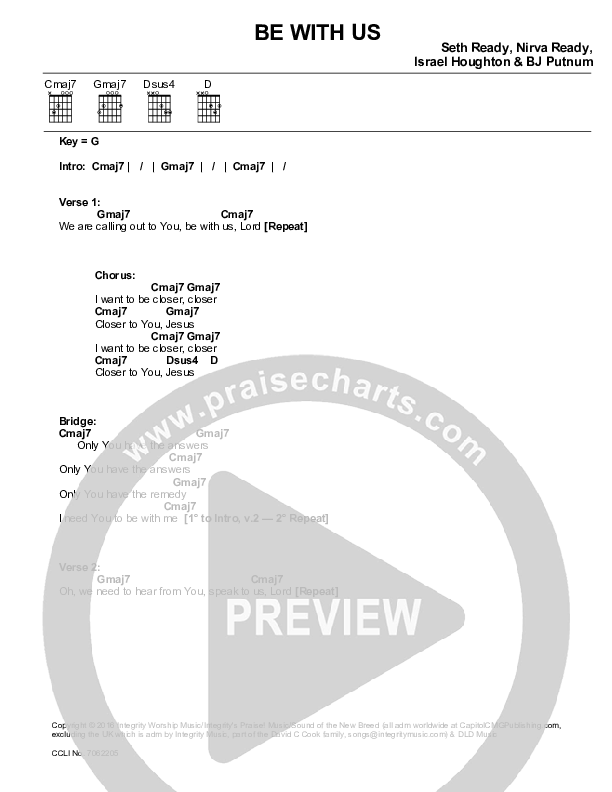 Be With Us Chords & Lyrics (Seth & Nirva)