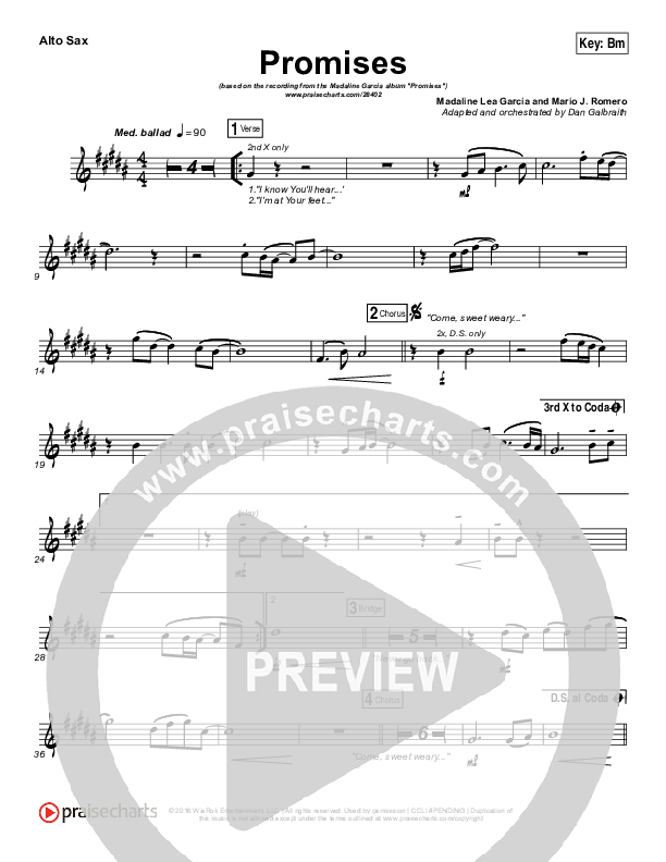Promises Alto Sax (Madaline Garcia)