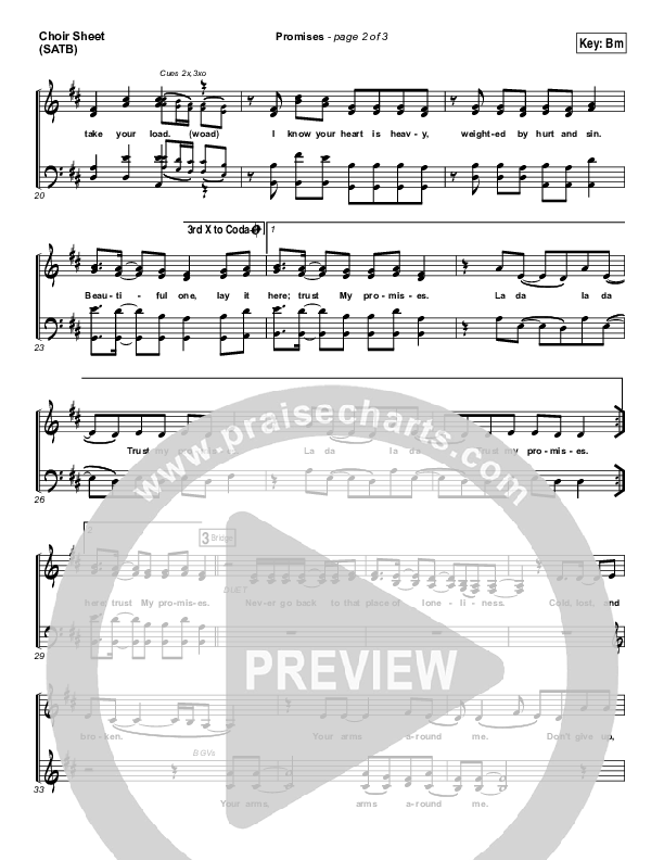 Promises Choir Vocals (SATB) (Madaline Garcia)