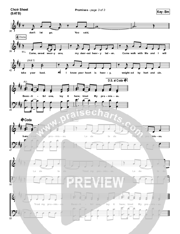 Promises Choir Vocals (SATB) (Madaline Garcia)
