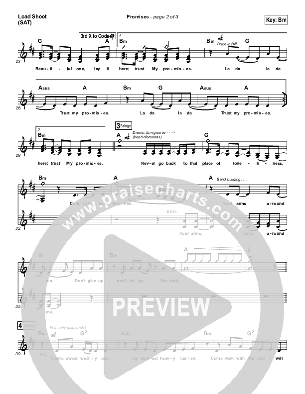 Promises Lead Sheet (SAT) (Madaline Garcia)