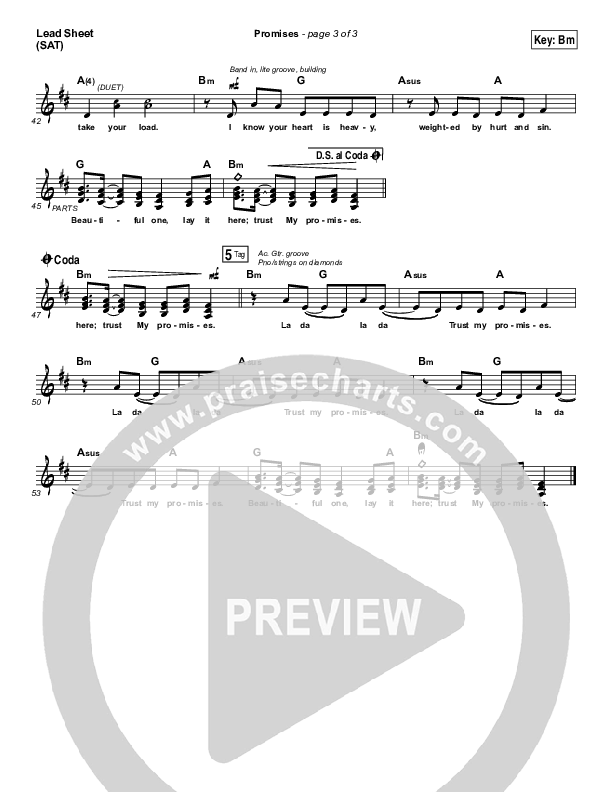 Promises Lead Sheet (SAT) (Madaline Garcia)