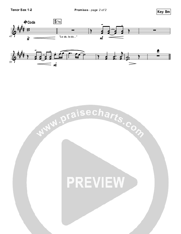 Promises Tenor Sax 1/2 (Madaline Garcia)