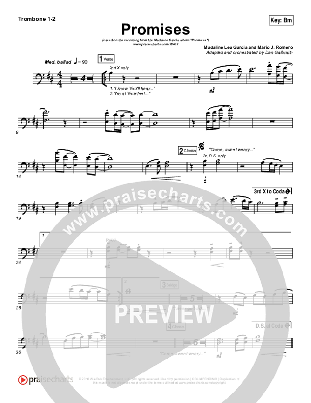Promises Trombone 1/2 (Madaline Garcia)