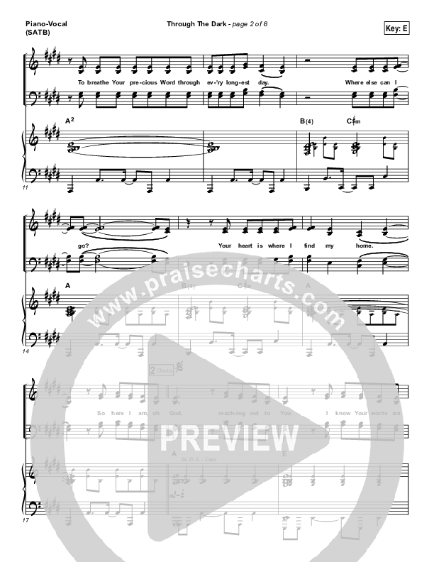 Through The Dark Lead & Piano (Madaline Garcia)