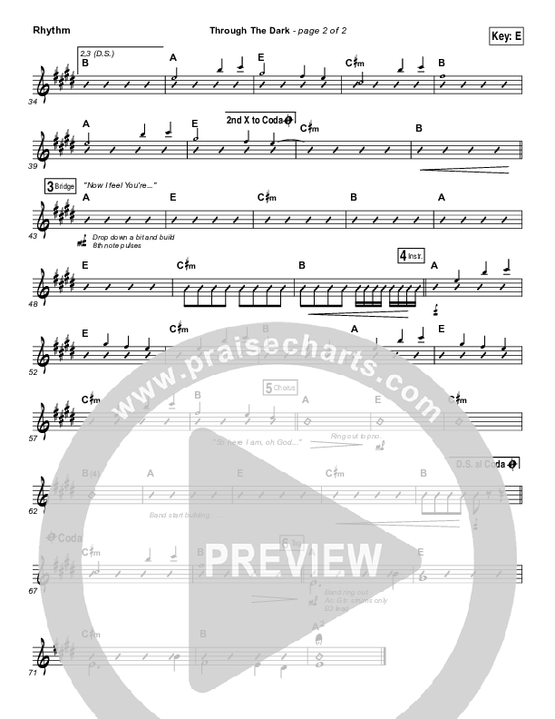 Through The Dark Rhythm Chart (Madaline Garcia)