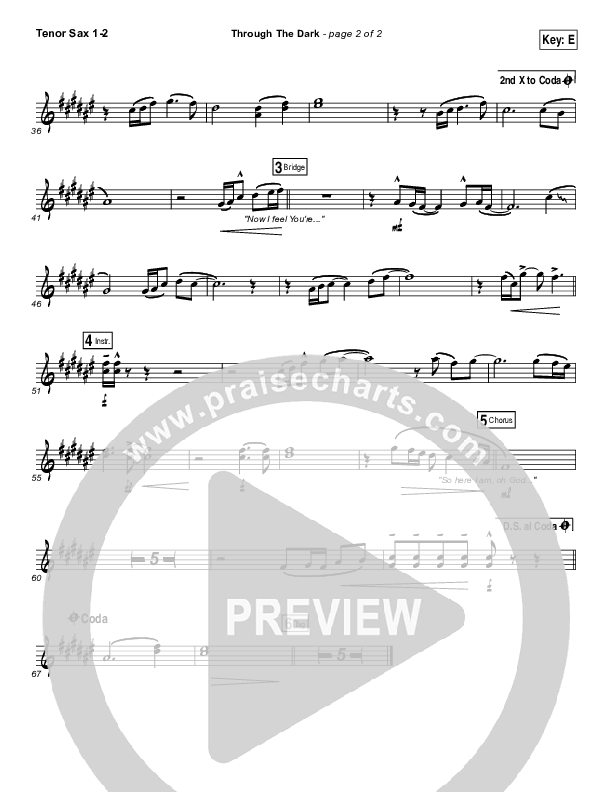 Through The Dark Tenor Sax 1/2 (Madaline Garcia)