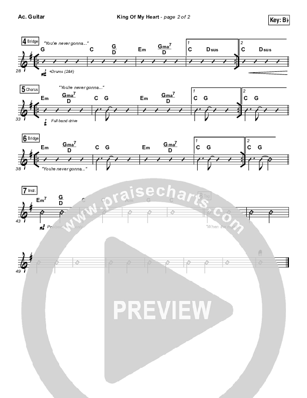 King Of My Heart Acoustic Guitar (John Mark McMillan / Sarah McMillan)