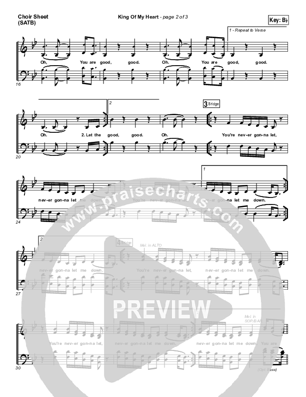 King Of My Heart Choir Sheet (SATB) (John Mark McMillan / Sarah McMillan)