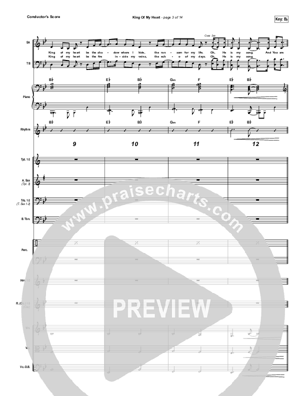 King Of My Heart Conductor's Score (John Mark McMillan / Sarah McMillan)
