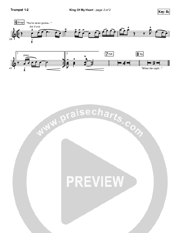 King Of My Heart Trumpet 1,2 (John Mark McMillan / Sarah McMillan)