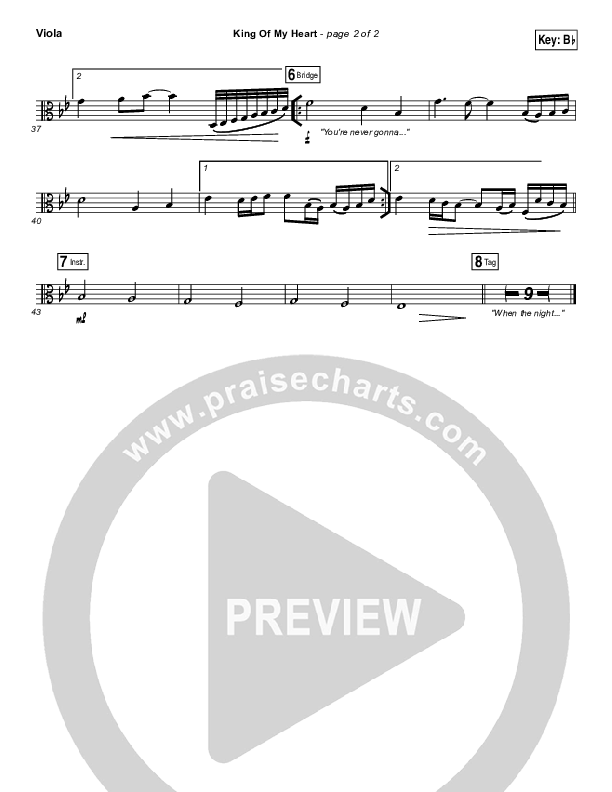 King Of My Heart Viola (John Mark McMillan / Sarah McMillan)