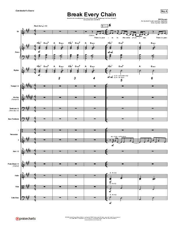 Break Every Chain Conductor's Score (Jesus Culture / Kristene DiMarco)
