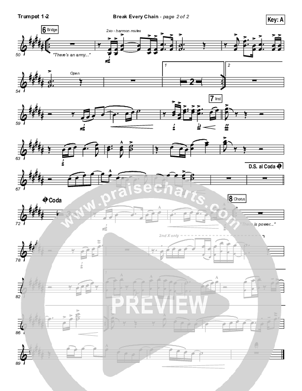 Break Every Chain Trumpet 1,2 (Jesus Culture / Kristene DiMarco)