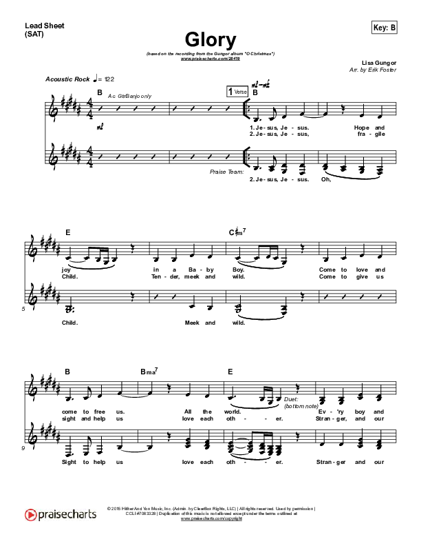Glory Lead (SAT) (Gungor)