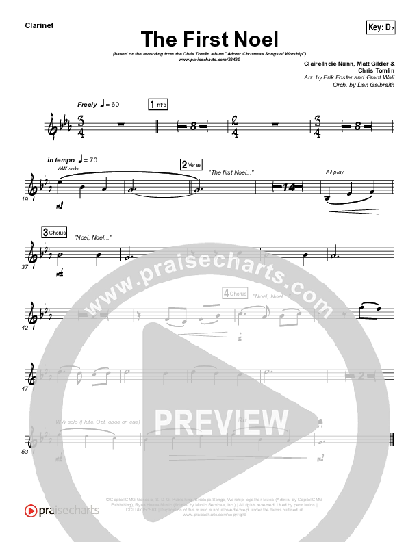 The First Noel Wind Pack (Chris Tomlin)