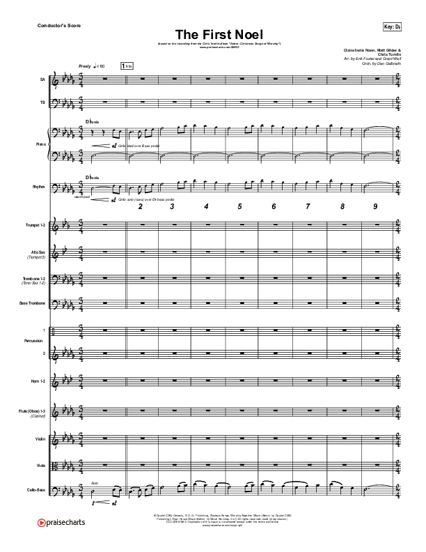 The First Noel Conductor's Score (Chris Tomlin)