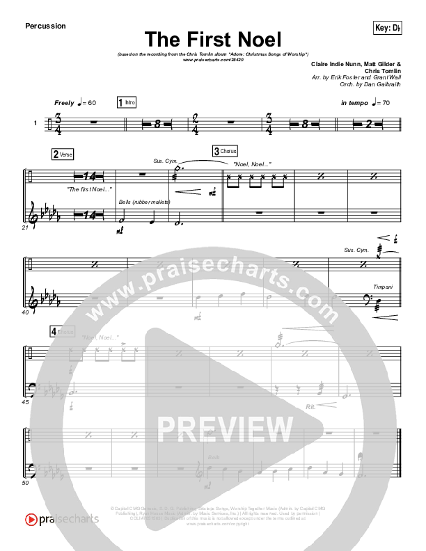 The First Noel Percussion (Chris Tomlin)