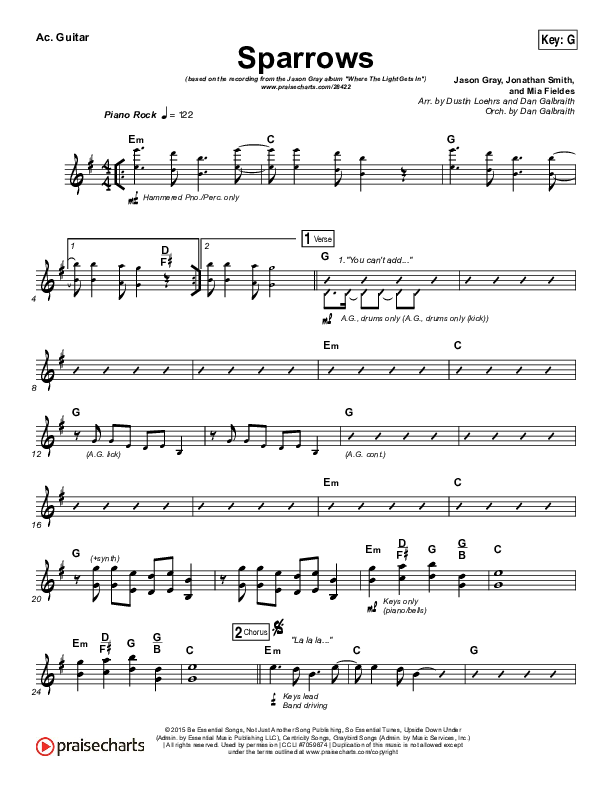 Sparrows Acoustic Guitar (Jason Gray)