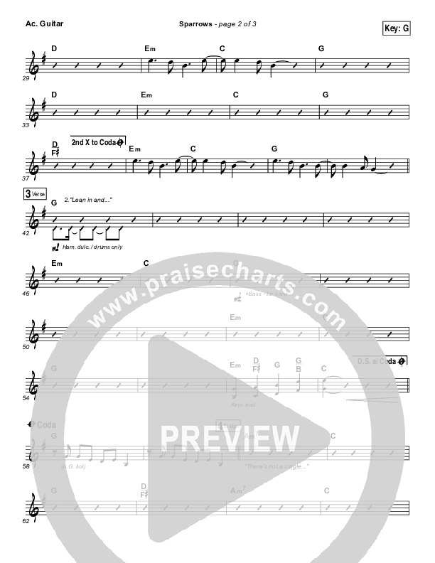 Sparrows Acoustic Guitar (Jason Gray)