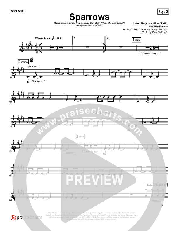 Sparrows Bari Sax (Jason Gray)