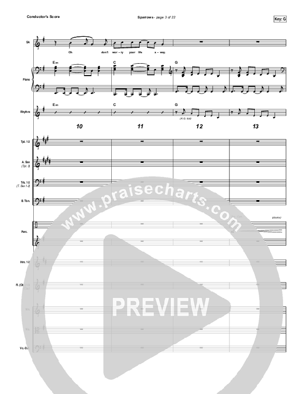 Sparrows Conductor's Score (Jason Gray)