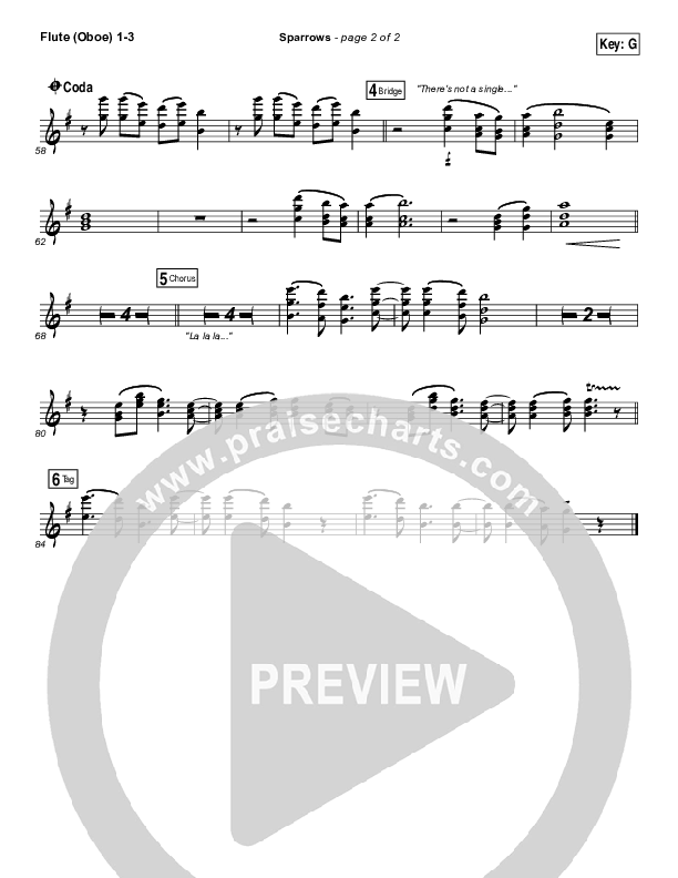 Sparrows Flute/Oboe 1/2/3 (Jason Gray)