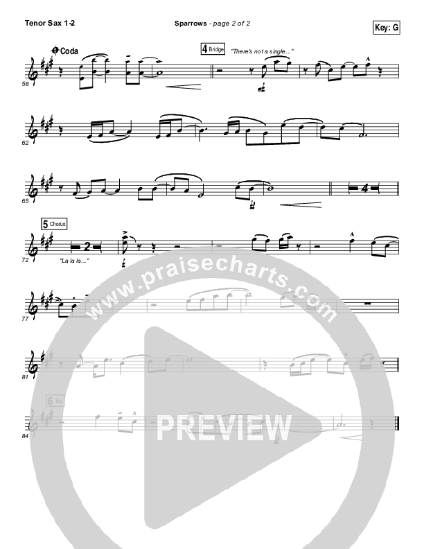 Sparrows Tenor Sax 1/2 (Jason Gray)