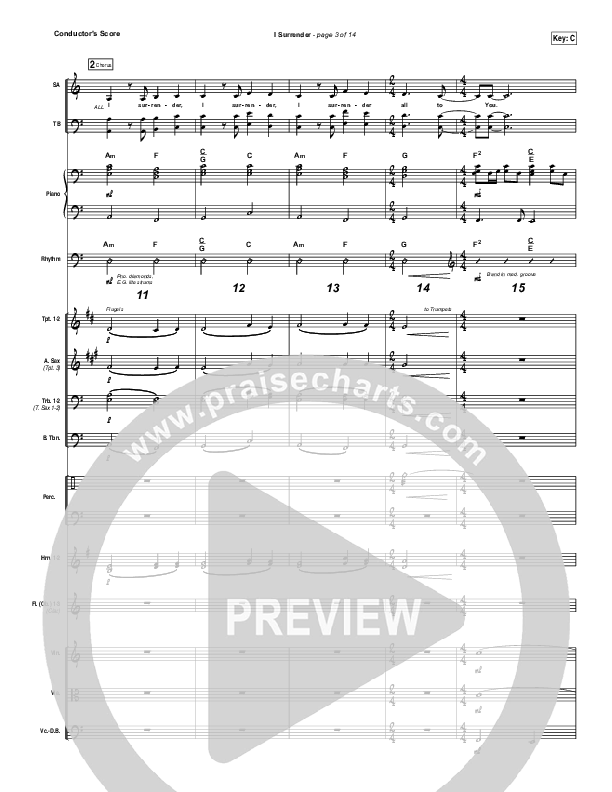 I Surrender Conductor's Score (All Sons & Daughters)