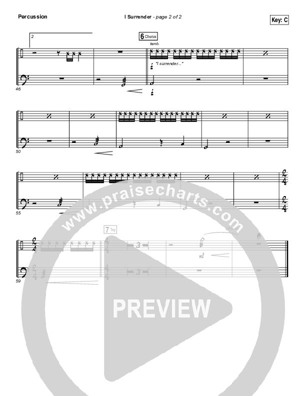 I Surrender Percussion (All Sons & Daughters)