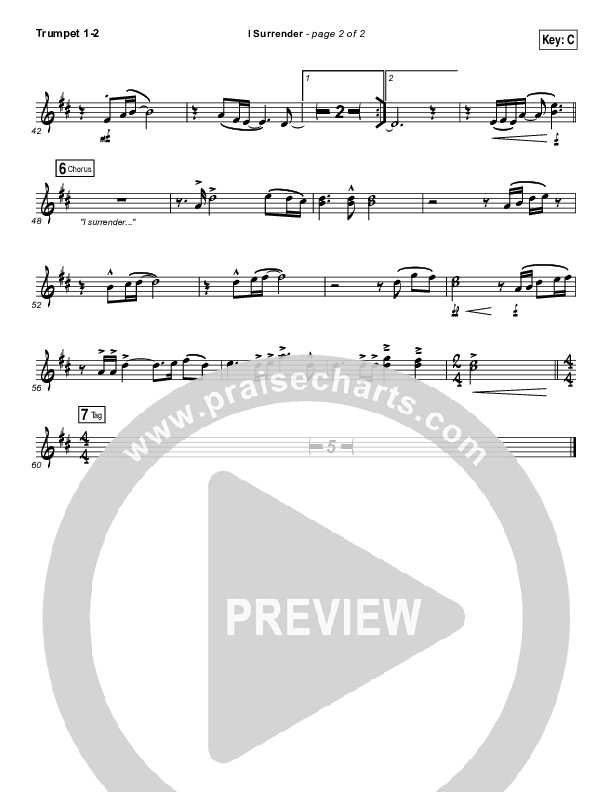 I Surrender Trumpet 1,2 (All Sons & Daughters)