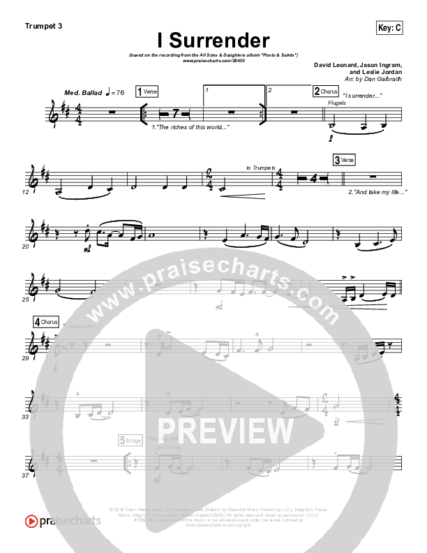 I Surrender Trumpet 3 (All Sons & Daughters)