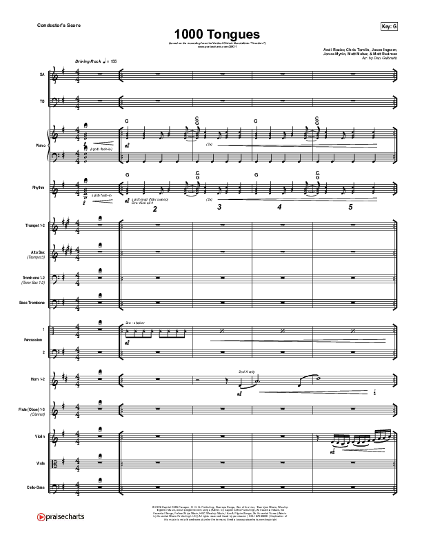 1000 Tongues Orchestration (Vertical Worship)