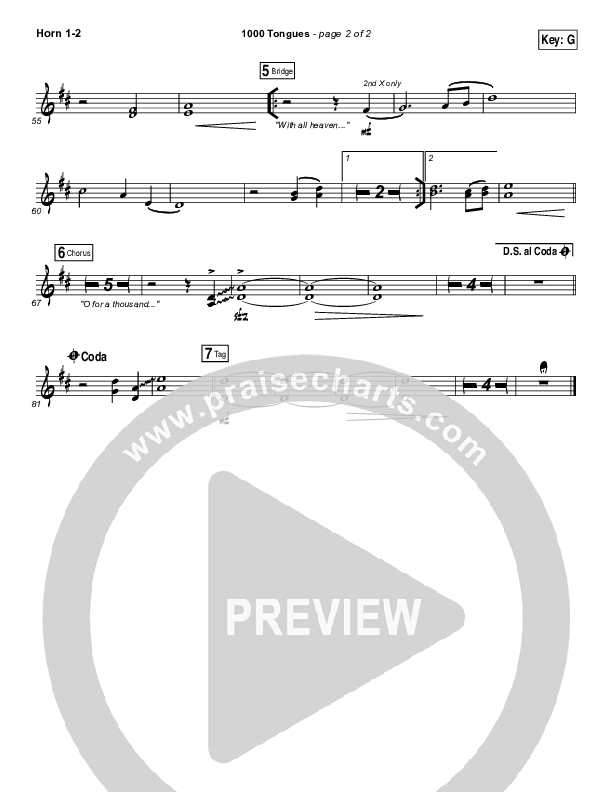 1000 Tongues Brass Pack (Vertical Worship)