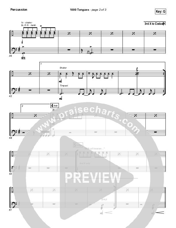 1000 Tongues Percussion (Vertical Worship)