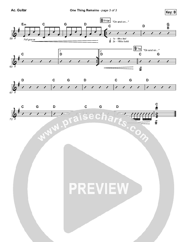 One Thing Remains Acoustic Guitar (Jesus Culture)