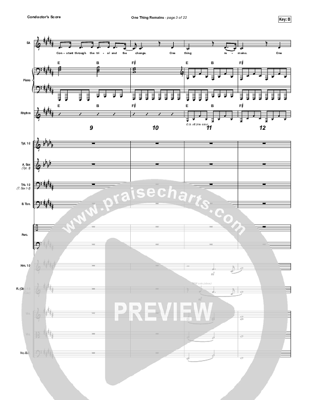 One Thing Remains Conductor's Score (Jesus Culture)