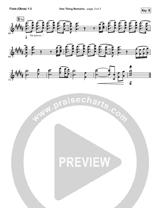 One Thing Remains Flute/Oboe 1/2/3 (Jesus Culture)