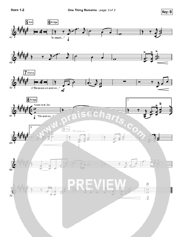 One Thing Remains French Horn 1/2 (Jesus Culture)