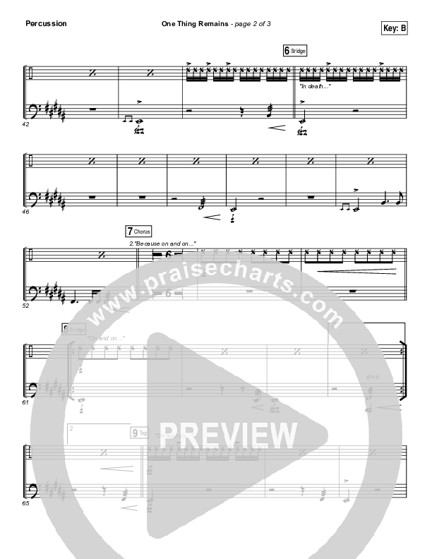 One Thing Remains Percussion (Jesus Culture)