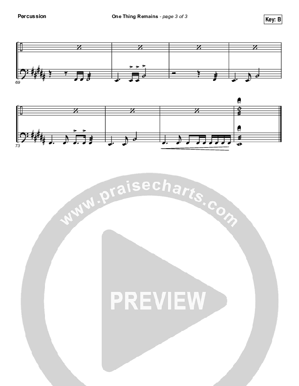 One Thing Remains Percussion (Jesus Culture)