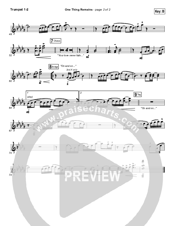 One Thing Remains Trumpet 1,2 (Jesus Culture)
