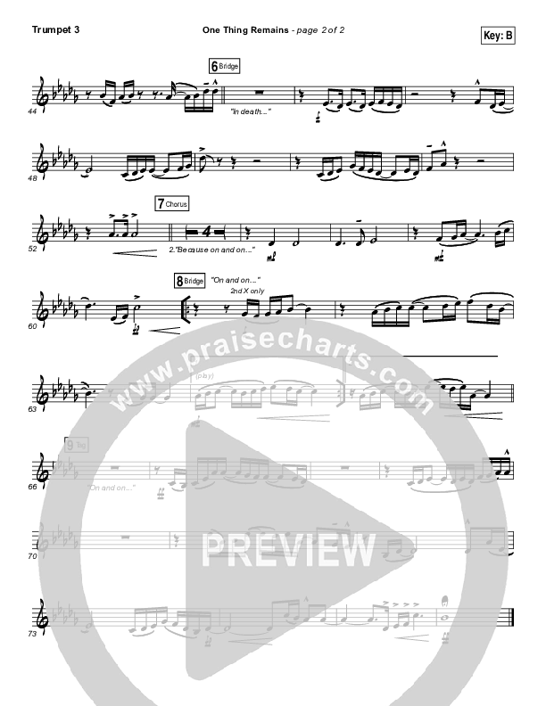 One Thing Remains Trumpet 3 (Jesus Culture)