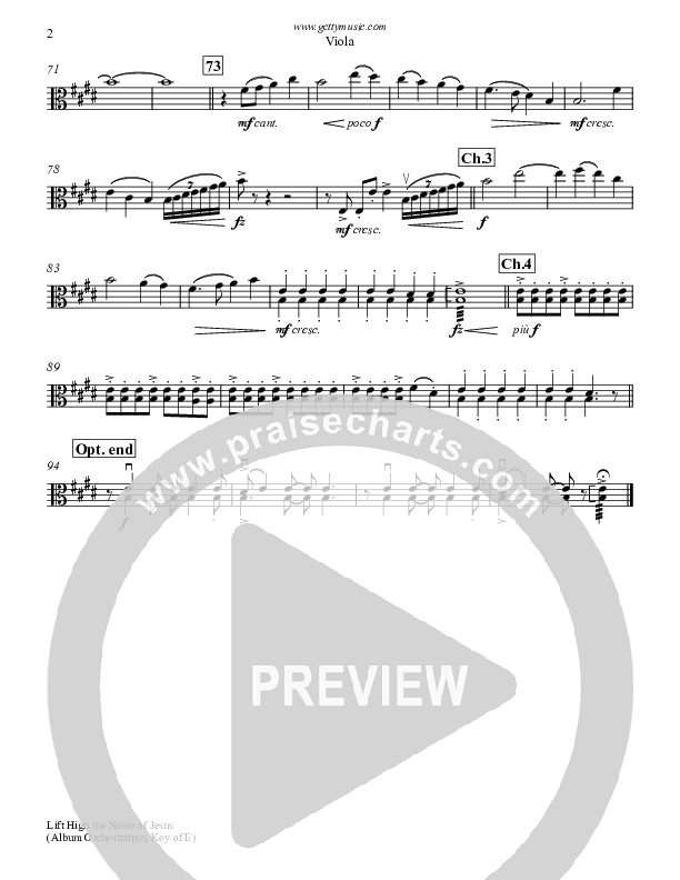 Lift High The Name Of Jesus Viola (Keith & Kristyn Getty)