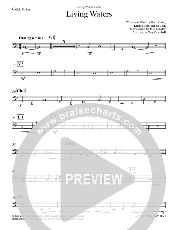 Living Waters Contrabass (Keith & Kristyn Getty)