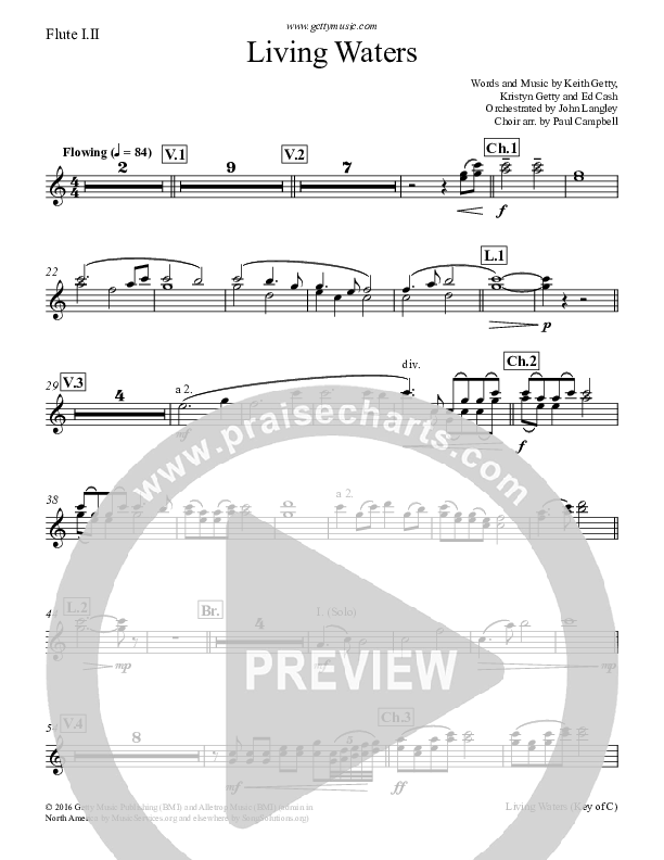 Living Waters Flute 1/2 (Keith & Kristyn Getty)