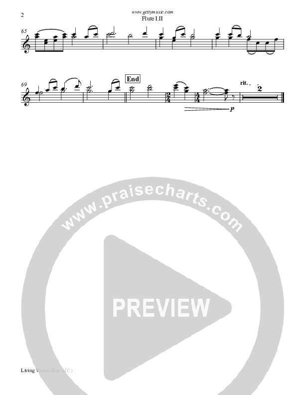 Living Waters Flute 1/2 (Keith & Kristyn Getty)