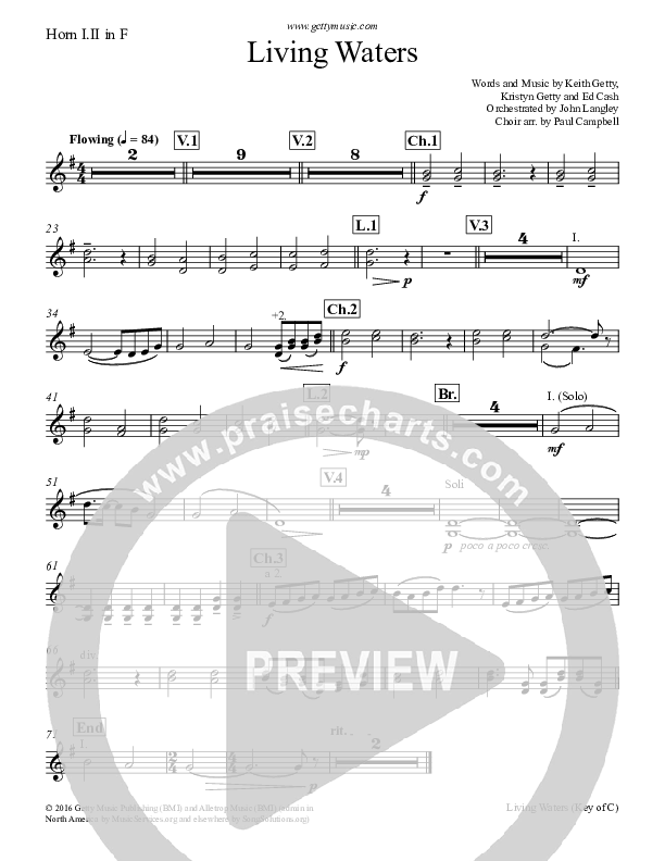 Living Waters Brass Pack (Keith & Kristyn Getty)