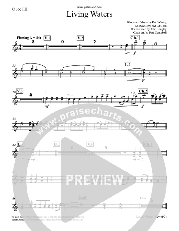 Living Waters Oboe 1/2 (Keith & Kristyn Getty)